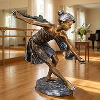 Statue de danseuse élégante en bronze moulé à la cire perdue, personnalisable (taille et patine), pour décoration extérieure