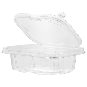 Récipient en plastique articulé de boîte à nourriture à clapet étanche empilable de 12 oz pour le stockage de sandwich et de salade - Product Image 3