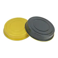 Barquette à pizza jetable en aluminium de 6 pouces, compatible four, avec couvercle, 430 ml, épaissie, antiadhésive, 20/50/100 pièces, Chine continentale
