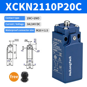 XCKN2102P20C XCKN2110P20C สวิตช์จำกัดระยะการเคลื่อนที่ของประตูลิฟต์ XCKN การกำหนดค่าหน้าสัมผัสแบบ DPDT การสลับการทำงานที่เชื่อถือได้สำหรับการใช้งานที่หลากหลาย - Product Image 5