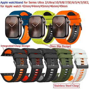 Correa de Reloj Deportiva de Silicona de Alta Calidad, Diseño de Bucle, <span class=keywords><strong>para</strong></span> <span class=keywords><strong>Apple</strong></span> Ultra 2/Ultra/10/9/8/7/6/5/4/3/Se 2/S, Más Vendida - Product Image 3