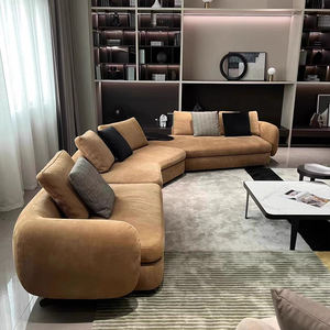 Sofá Seccional en Forma de L de Cuero Genuino Poliformm Saint Germain, Diseño Italiano Moderno, Asientos Cómodos, Precio de Lujo - Product Image 1