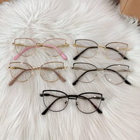 Lunettes photochromiques œil-de-chat en métal pour femmes 2026 – Monture optique photogris anti-lumière bleue – Style classique et haute qualité