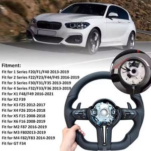 Volante de Coche con Calefacción y Vibración, Forrado en Cuero Perforado con Franja Roja para <span class=keywords><strong>BMW</strong></span> M340 <span class=keywords><strong>2023</strong></span> 540i G30 M340i G20 330i 2020 - Product Image 4