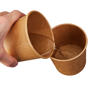 Wholesale Double Wall Kraft <b>Paper</b> Soup Cup and <b>Bowl</b> Set With Disposable Cover for Food Takeaway Lunch Packaging - Product Image 2