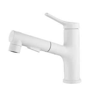 Jboyuan Matte White Pull-Out Basin Faucet 60cm 304 Stainless Steel Single Handle Ceramic Valve Core - Product Image 5