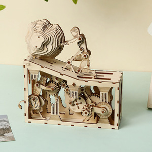 <span class=keywords><strong>Puzzle</strong></span> en bois <span class=keywords><strong>3D</strong></span> pour adultes, jouet de bureau cinétique Sisyphe - Décoration de bureau anti-stress, bricolage, casse-tête éducatif, cadeau lumineux - Product Image 3