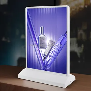 Desktop Rechargeable Movable Wireless Light Box A5 Double Sided light Box Magnetic Light-Emitting Billboards