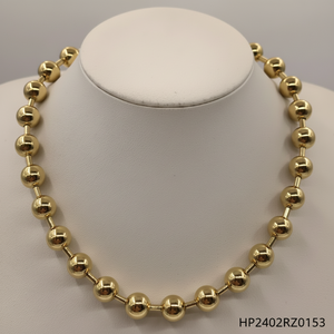 Collar de cuentas de cuarzo de 12mm, cadena de cuentas de acero inoxidable, joyería de moda para mujeres y hombres, accesorios de moda para fiestas de uso diario - Product Image 1