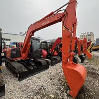 Mini-excavatrice hydraulique d'occasion Hitachi ZX85 de 8,5 tonnes importée du Japon, état excellent, prix bas, 85% neuve