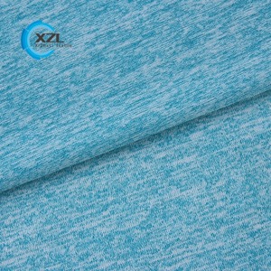Nhanh chóng khô 93% Polyester 7% spandex 170gsm 4 cách căng đồng bằng dệt hai giai điệu Melange vải dệt kim cho hàng may mặc/Thể thao - Product Image 3