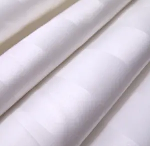 Sábana clásica de satén a rayas para hotel y casa de casa, tela de sábana blanca de 3cm, 2cm y 1cm, material de lámina de ancho personalizado