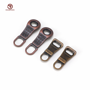 Tirador de cremallera de cordón de cuerda de nailon al por mayor con cremallera deslizante colorida cabeza de cremallera de metal cremalleras con logotipo personalizado categoría de productos - Product Image 2