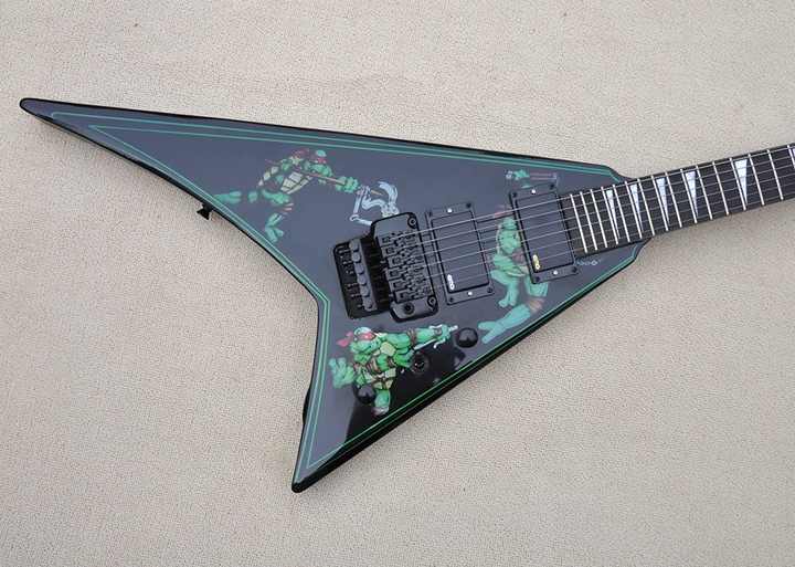 V Shape String Instrument Flyoung Electric Guitar - 6 Stringed Instrument Sticker