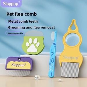 หวีกำจัดเห็บหมัดสำหรับสัตว์เลี้ยง Sloppup แบบซี่ถี่ สำหรับสุนัขและแมว ช่วยแก้ปัญหาขนพันกันและกำจัดขนหลุดร่วง - Product Image 5