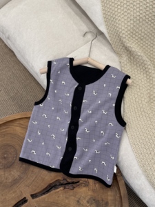 <span class=keywords><strong>Gilet</strong></span> Enfant Multi-Motifs Éléphant Floral Carreaux Double Couche Coton Spandex Doublure Mélange Soie Unisexe Sans Manches En Stock - Product Image 6