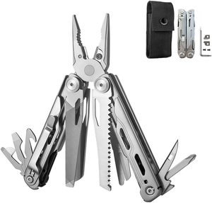 Multitool avec verrouillage de sécurité 440A Pince en acier inoxydable <span class=keywords><strong>Outil</strong></span> de poche Coupe-fil et ciseaux à ressort pour l'extérieur - Product Image 1