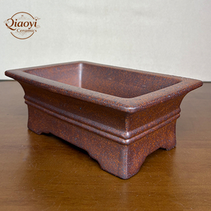 Petit pot à bonsaï en céramique rectangulaire <span class=keywords><strong>de</strong></span> style minimaliste, terre cuite non émaillée, plantes <span class=keywords><strong>de</strong></span> jardinage, classique contemporain, Yixing, maison - Product Image 4