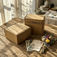 Boîtes en papier kraft écologiques personnalisées, matériaux recyclés, design pliable auto-élevant pour l'emballage des chaussettes, logo personnalisé