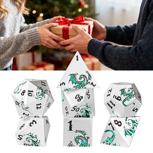 Bolsa de Dados Metálica Poliédrica Personalizada para D&D, Bandeja para Dados de Dragón, Juego de Dados Metálicos Sólidos para D&D, Dungeon & Adventure - Product Image 6