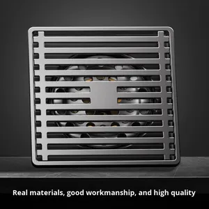 Custom Gunmetal Gray Modern Matte Stainless Steel Full Copper Core Floor Drain Bathroom - Product Image 4