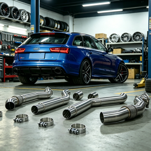 Tuyau d'échappement haute performance en acier inoxydable pour <span class=keywords><strong>Audi</strong></span> C7 4G <span class=keywords><strong>S6</strong></span> S7 RS6 RS7 4.0 TFSI 2012-17 <span class=keywords><strong>420</strong></span>/450/560PS - Product Image 1