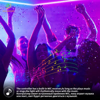 Bande lumineuse LED en plastique Joystar 20M RGB, contrôlée par application intelligente, kit de ruban flexible pour éclairage d'ambiance de maison, chambre, meuble TV, vente en gros