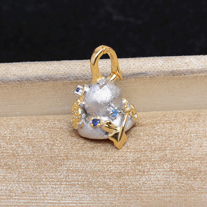 Accesorio de Plata S925 con Perla Esmerilada para DIY, Hebilla Universal de 10.5-12 mm, Colgante, Soporte Vacío 5697, Fornituras de Joyería - Product Image 3