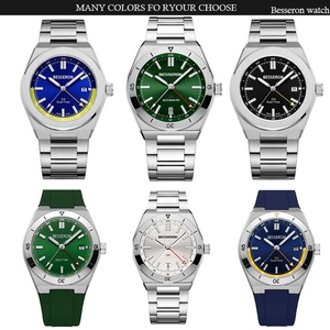 Reloj Cronógrafo de Cuarzo de Lujo OEM para Hombre, Logotipo Personalizado, Caja de Acero Inoxidable, Correa de Cocodrilo, 42 mm, Movimiento Japonés, para Negocios - Product Image 4