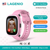 Reloj Inteligente LAGENIO 4G LTE de Alta Gama para Niños, con Tarjeta SIM, Videollamadas HD, WIFI, GPS, A-GPS, Rastreo, FCC, Suministro al por Mayor