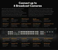 Blackmagic Design ATEM Television Studio HD8 Potente conmutador de producción en vivo Ultra HD Incluye entradas Muto-SDI Salidas auxiliares SDI
