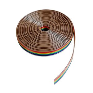 Cable Plano de 8 Hilos, 5 Metros, Color Arcoíris, Conector IDC, 28 AWG, Conductor de Cobre Aislado con PVC, 30VAC 250VAC - Product Image 3