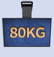 Support de plafond motorisé pour téléviseur 50-90 pouces avec télécommande électrique, rotation et réglage en hauteur, en acier laminé à froid