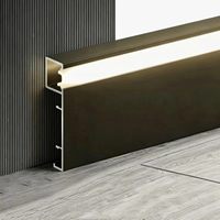 Profilé de plinthe lumineuse LED moderne en aluminium, encastré, pour murs, appartements et hôtels, installation facile en intérieur