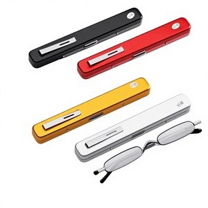 Small Lightweight Metal Presbyscopic <strong>Reading</strong> <strong>Glasses</strong> Unisex Portable Cartridge HD <strong>Mini</strong> Aging Old Face Transparent Lenses Elderly - Product Image 1