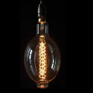 Besar Edison Filament Bulb Vintage Gaya Ekstra Besar Kaca Lampu BT180 A165 G200 Dekorasi Raksasa Bohlam Lampu