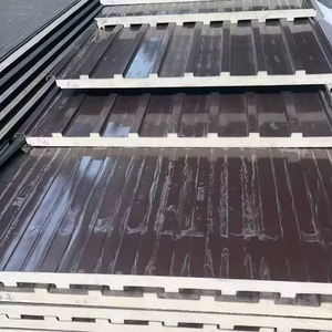 Isolation d'approvisionnement d'usine Panneaux muraux préfabriqués Panneau sandwich ignifuge PU EPS pour salle blanche Toit modulaire en acier galvanisé - Product Image 4