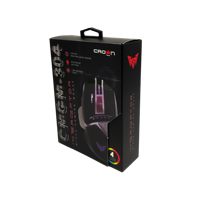 Souris de jeu filaire ergonomique optique mécanique RGB Crown Micro CMGM-304 9D 3200 DPI USB Laser, double mode pour le bureau et le jeu