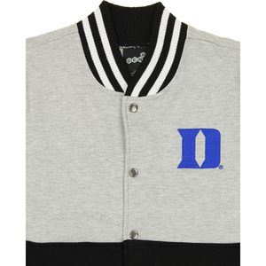 Chaqueta Varsity para Niños FOXA Duke, Negra y Gris, Manga Larga, Forro Polar, Estilo Preppy, Ropa de Otoño - Product Image 5