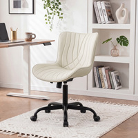Chaises de bureau ergonomiques modernes et confortables en similicuir PU, pivotantes, réglables en hauteur, silencieuses, pour salon et école