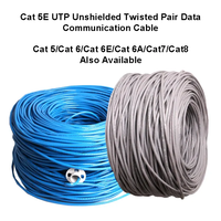 Kabel komunikasi jaringan tembaga telanjang Ethernet kabel LAN Cat5e kualitas tinggi