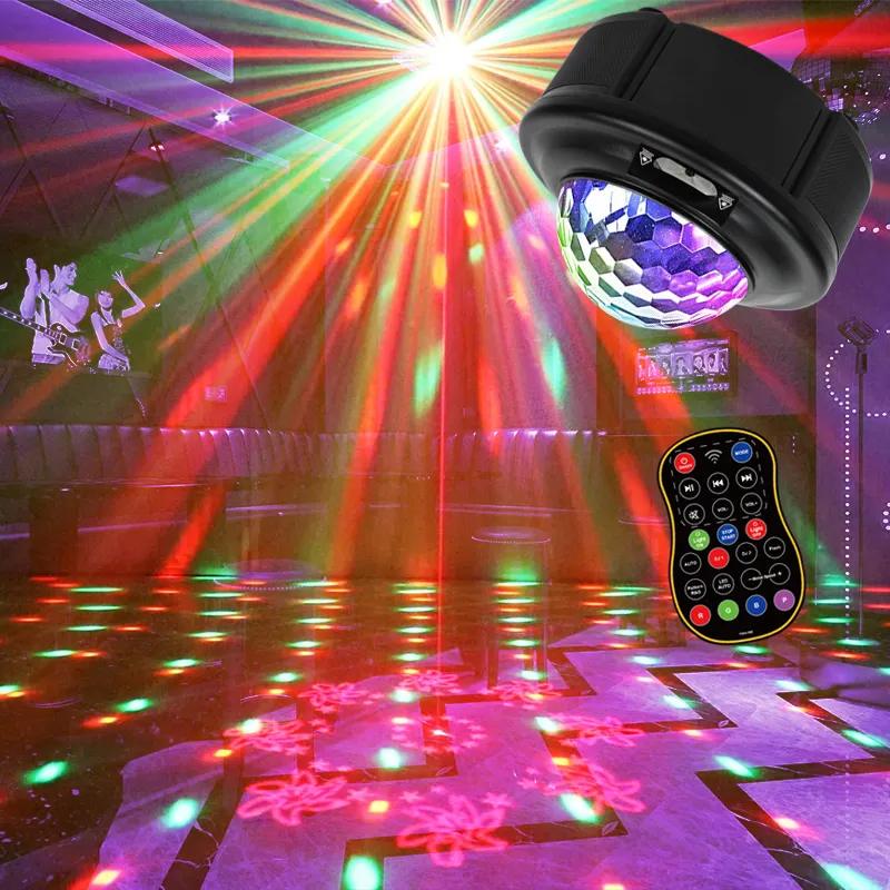 Blueteeth-Lámpara láser para discoteca, luz estroboscópica de techo para fiesta, proyector de haz de luz led para escenario, iluminación de fiesta, Dj, nuevo