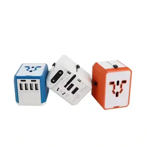 High Quality 2000W Multi-function Plug Adapter One Turn Multi-purpose Global Pass Converter Socket With USB And TYPE-C