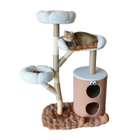 Arbre à chat en bois massif, structure d'escalade pour chat, maison pour chat, design intégré, modèle 12, style minimaliste, utilisation toute l'année, arbre à chat Hebei