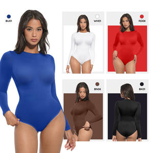 Hexin Bodysuits Shapewear Buikcontrole Bodys Pour Femmes Basic Jumpsuit Tops Met Lange Mouwen Afslankende Body Shaper Body Suits Tops - Product Image 2