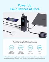 AnkerA1695 25000mAh 165W Power Bank Chargeur portable ultra-rapide pour deux ordinateurs portables Câbles rétractables Batterie de charge rapide
