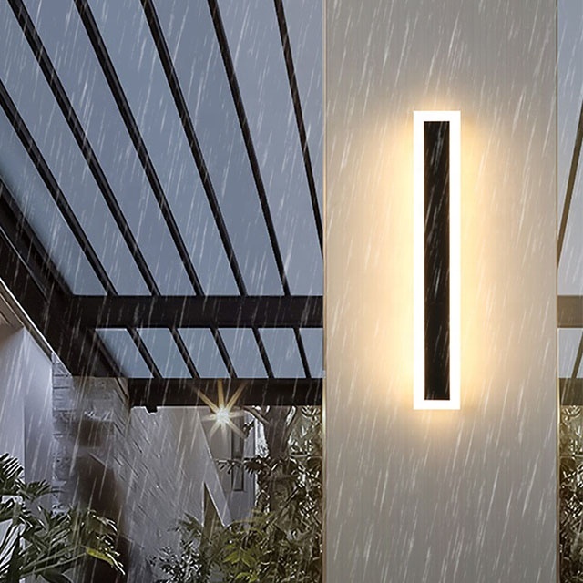 Warm White IP65 1000mm Long Strip Wall Mounted Garden LED Wall Lamp Lights Outdoor