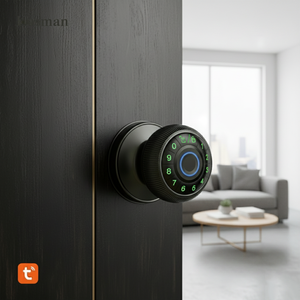 Kunci Pintu Pintar Kasman SOURCE PRICE Smart Knob, Kunci Pintu Tanpa Kunci untuk Kamar Tidur, Kunci Pintu Pintar Grade C dengan Kunci Ganda dan Keypad - Product Image 1