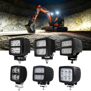 תאורת עבודה לד נורדית 60w 90w 55w מרובעת, עמידה למים, לתעשייה, רכב, מחפר, משאית, טרקטור, 12v 24v - Product Image 1