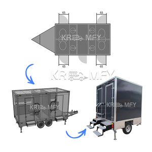 Inodoro Dos remolques de puesto Royal Toilets Remolque de baño portátil para alquiler de conciertos de boda con música de CA - Product Image 3